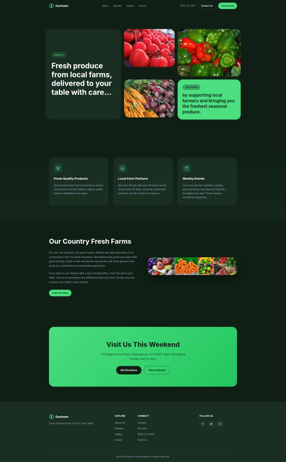 OurTown farm delivery site